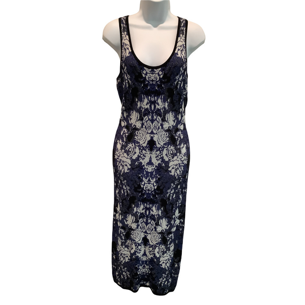 Nicole Miller Artelier Bodycon Knit Tank Midi Dress M
